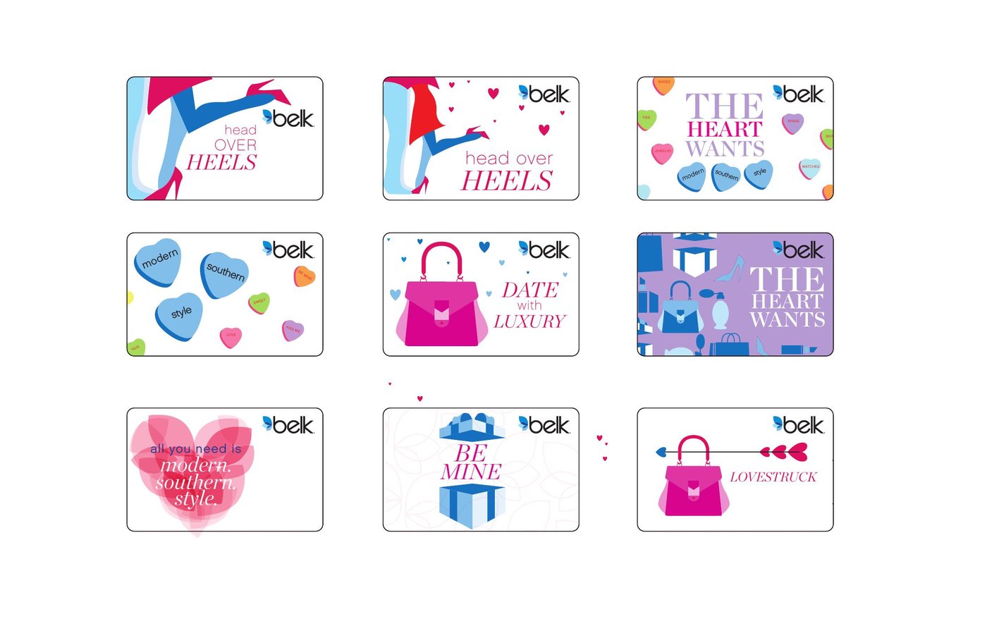 Belk Valentine's Day gift card concepts, page 1