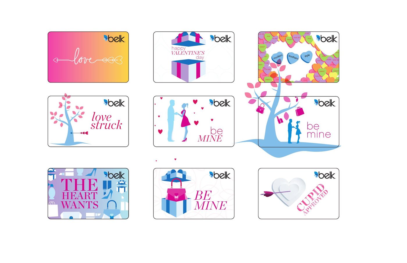 Belk Valentine's Day gift card concepts, page 2