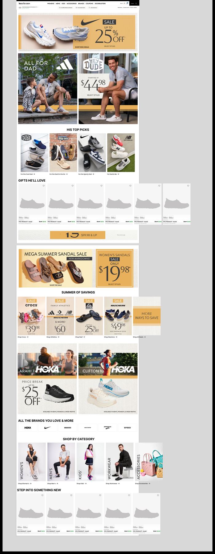 Shoe Station — All For Dad (6/11–6/12): Adidas, Hey Dude, Hoka Arahi 7 / Clifton 10