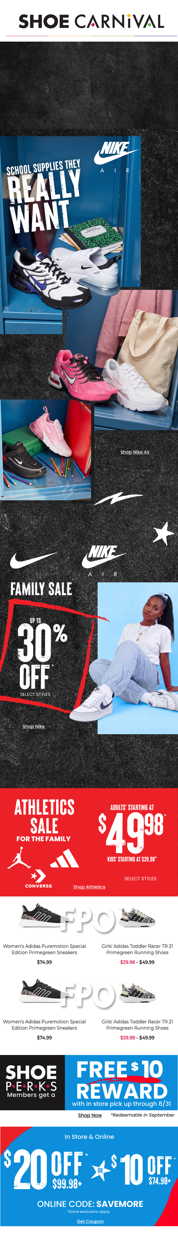 Shoe Carnival — School Supplies They Really Want, Nike Air