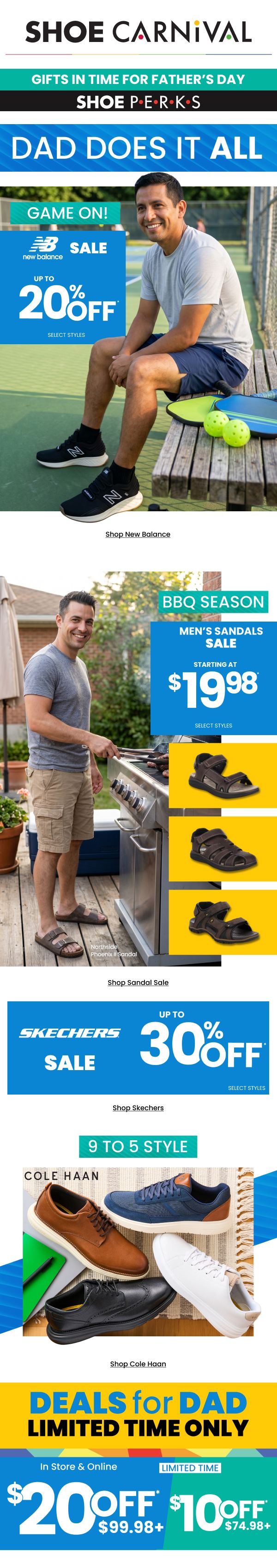 Shoe Carnival — Gifts In Time For Father's Day