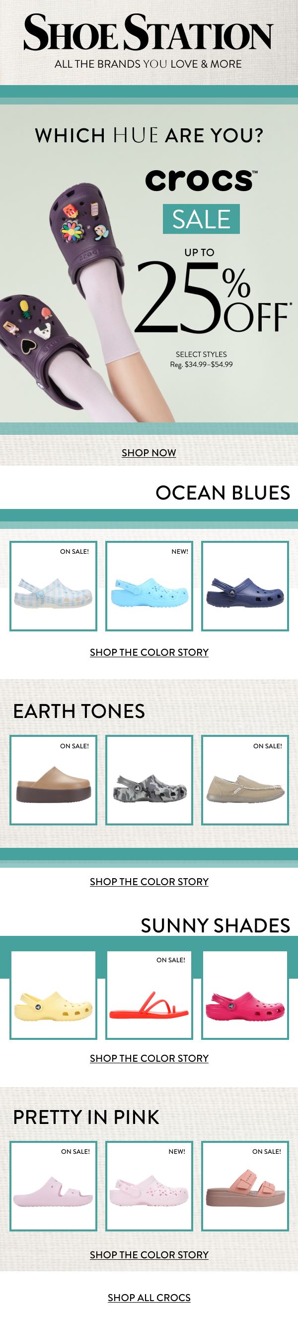 Shoe Station — Which Hue Are You? Crocs Color Stories