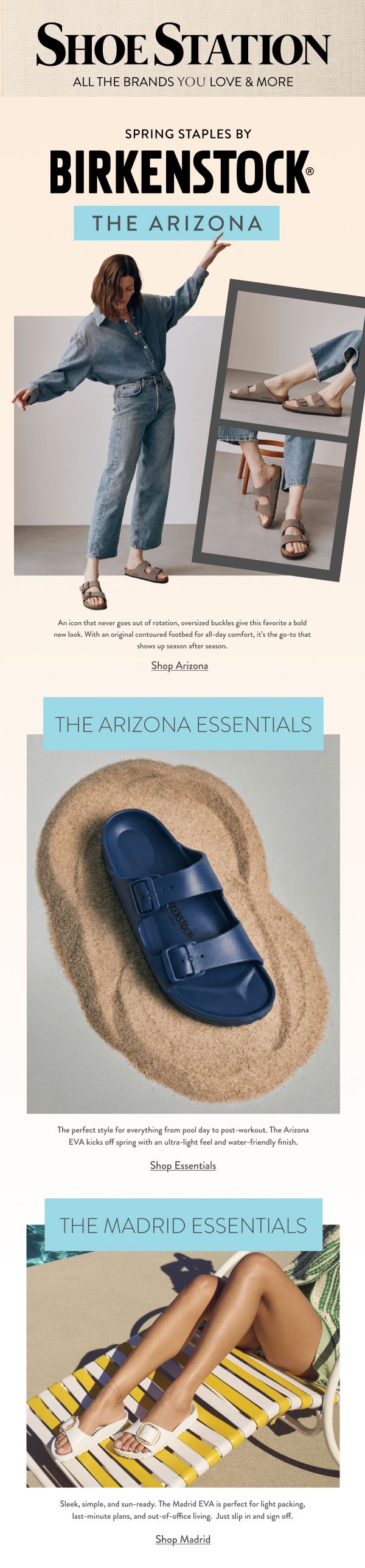 Shoe Station — Spring Staples By Birkenstock: The Arizona